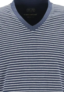 Ceceba heren pyjama, blauw met wit gestreept