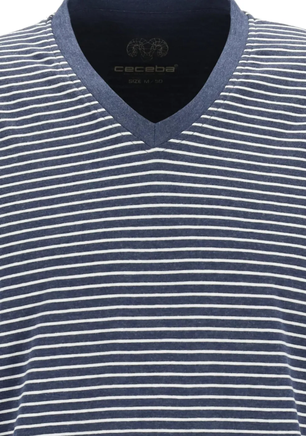 Ceceba heren pyjama, blauw met wit gestreept