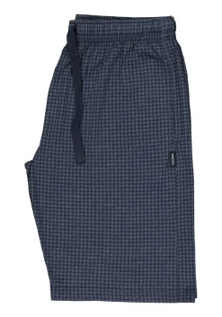 Ceceba heren pyjamabroek kort, blauw pied de poule