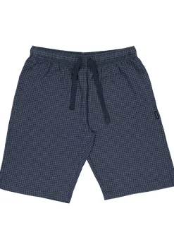 Ceceba heren pyjamabroek kort, blauw pied de poule