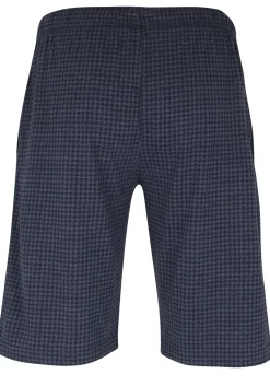 Ceceba heren pyjamabroek kort, blauw pied de poule