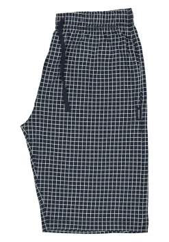Ceceba heren pyjamabroek kort, donkerblauw met wit geruit