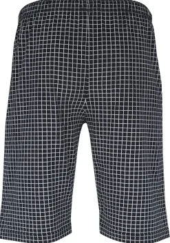 Ceceba heren pyjamabroek kort, donkerblauw met wit geruit