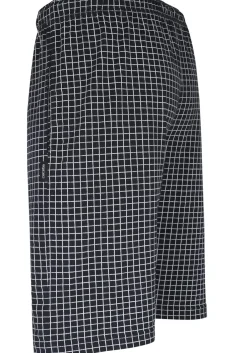 Ceceba heren pyjamabroek kort, donkerblauw met wit geruit