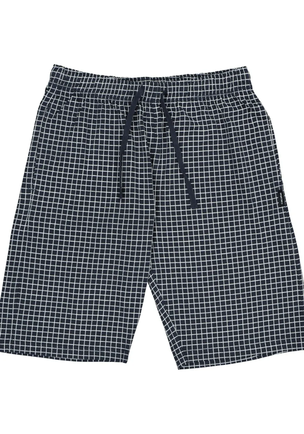 Ceceba heren pyjamabroek kort, donkerblauw met wit geruit