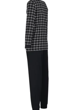 Ceceba heren pyjama, donkerblauw met wit geruit