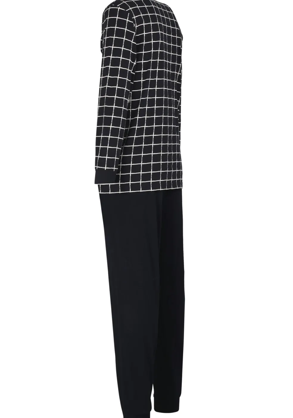 Ceceba heren pyjama, donkerblauw met wit geruit