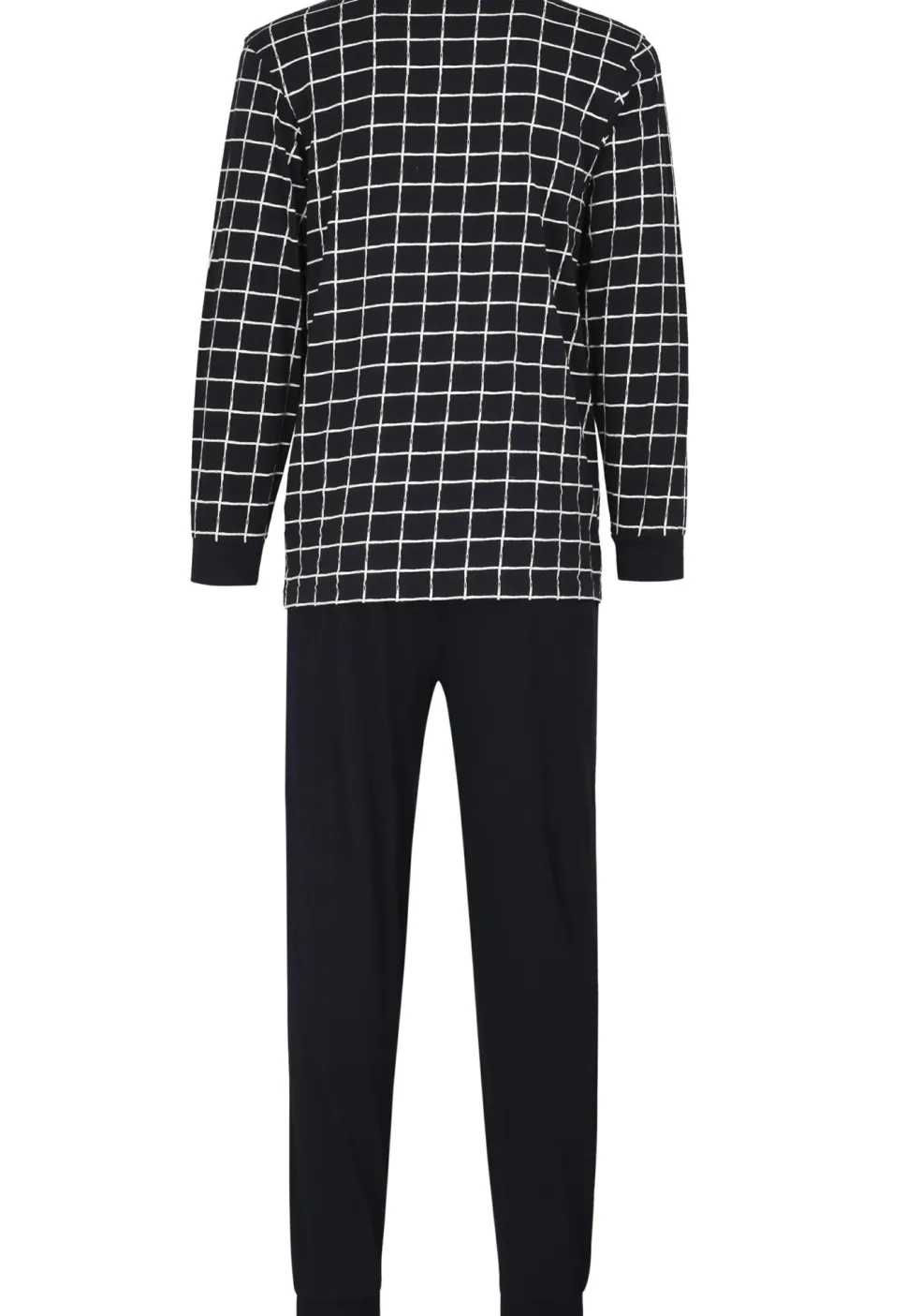 Ceceba heren pyjama, donkerblauw met wit geruit
