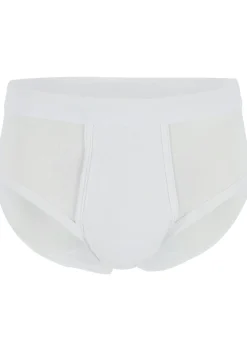 Ceceba heren slips met gulp, fijnrib (2-pack), wit