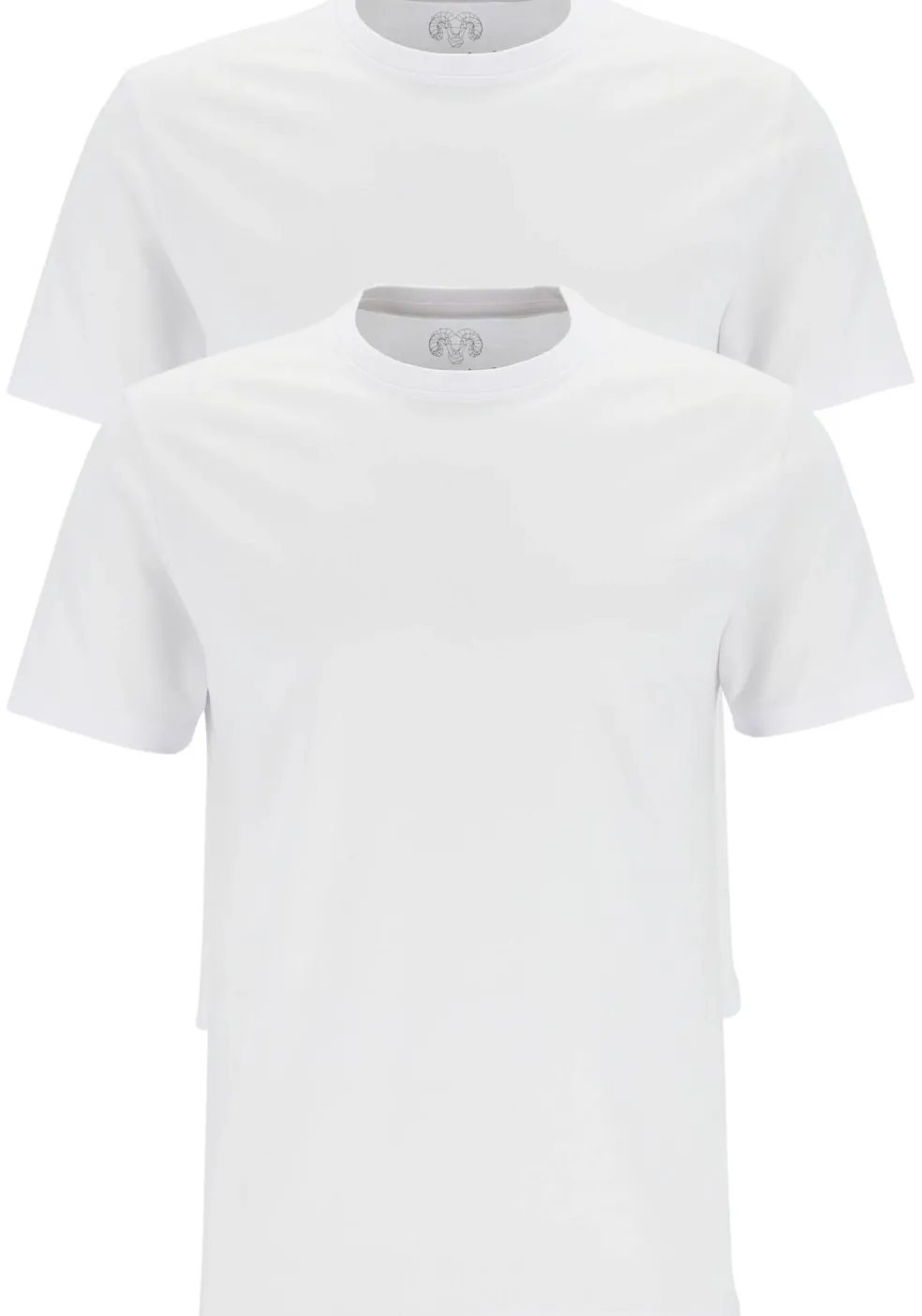 Ceceba heren T-shirts regular fit (2-pack), O-hals, wit