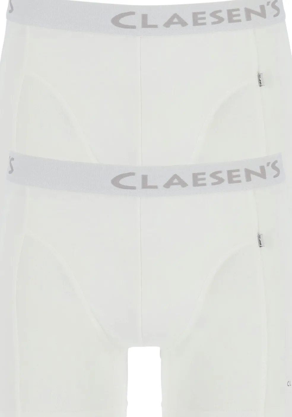 Claesen's Basics boxers (2-pack), heren boxers lang, wit