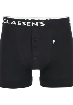 Claesen's Basics boxers (2-pack), retro rib heren boxers met gulp, zwart