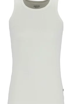 Claesen's Basics singlets (2-pack), heren rib ondershirts, wit