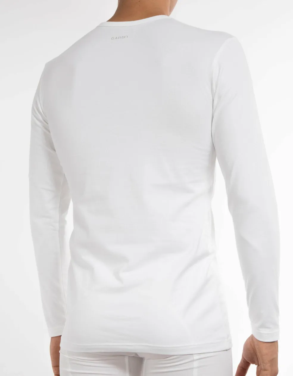 Claesen's Basics T-shirt (1-pack), heren T-shirt lange mouw, wit