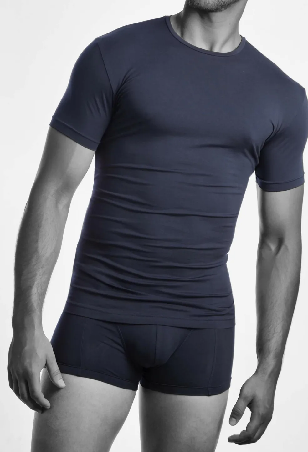 Claesen's Cls No.1 T-shirt (1-pack), heren Pima O-hals T-Shirt, blauw