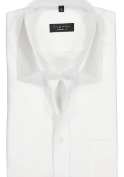 ETERNA comfort fit overhemd, korte mouw, poplin heren overhemd, wit