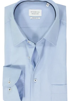 ETERNA comfort fit overhemd, natte, lichtblauw
