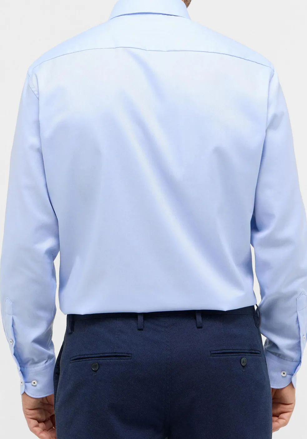 ETERNA comfort fit overhemd, natte, lichtblauw