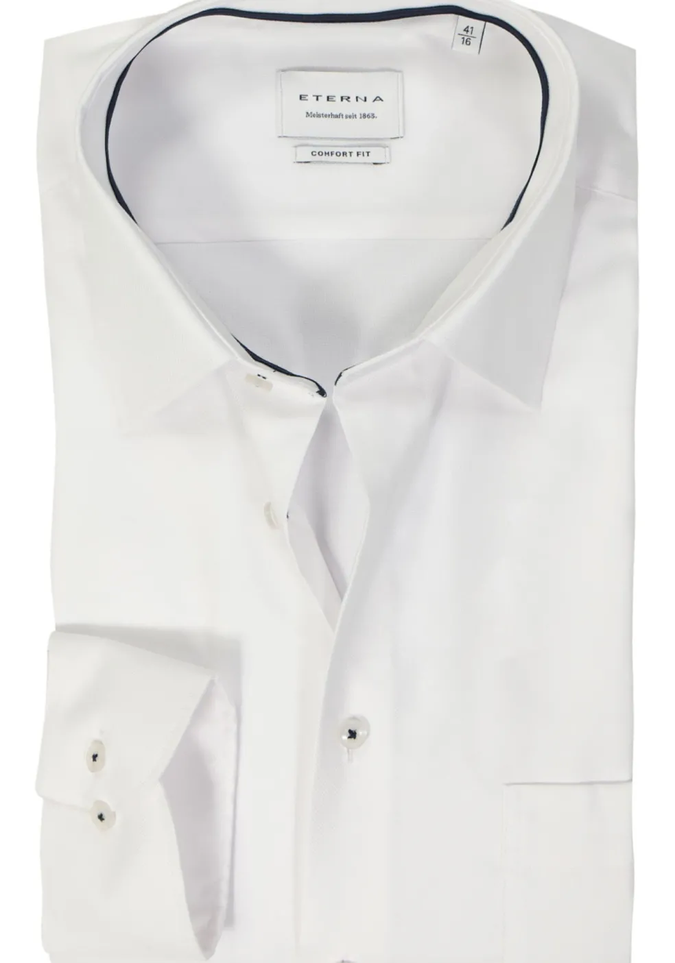 ETERNA comfort fit overhemd, natte, wit