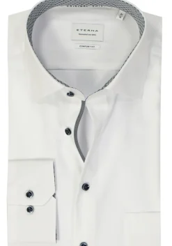 ETERNA comfort fit overhemd, popeline, wit