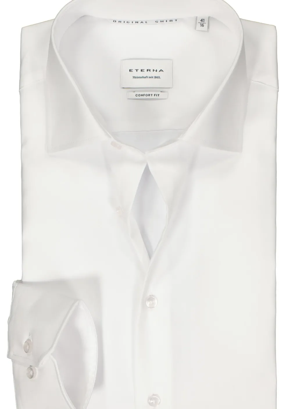 ETERNA comfort fit overhemd, popeline, wit