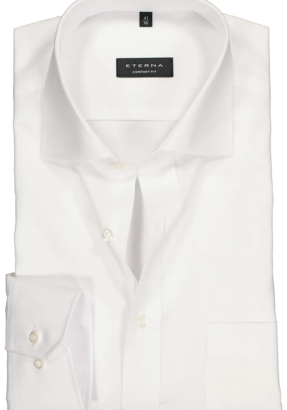 ETERNA comfort fit overhemd, poplin heren overhemd, wit