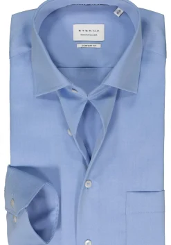 ETERNA comfort fit overhemd, twill, blauw