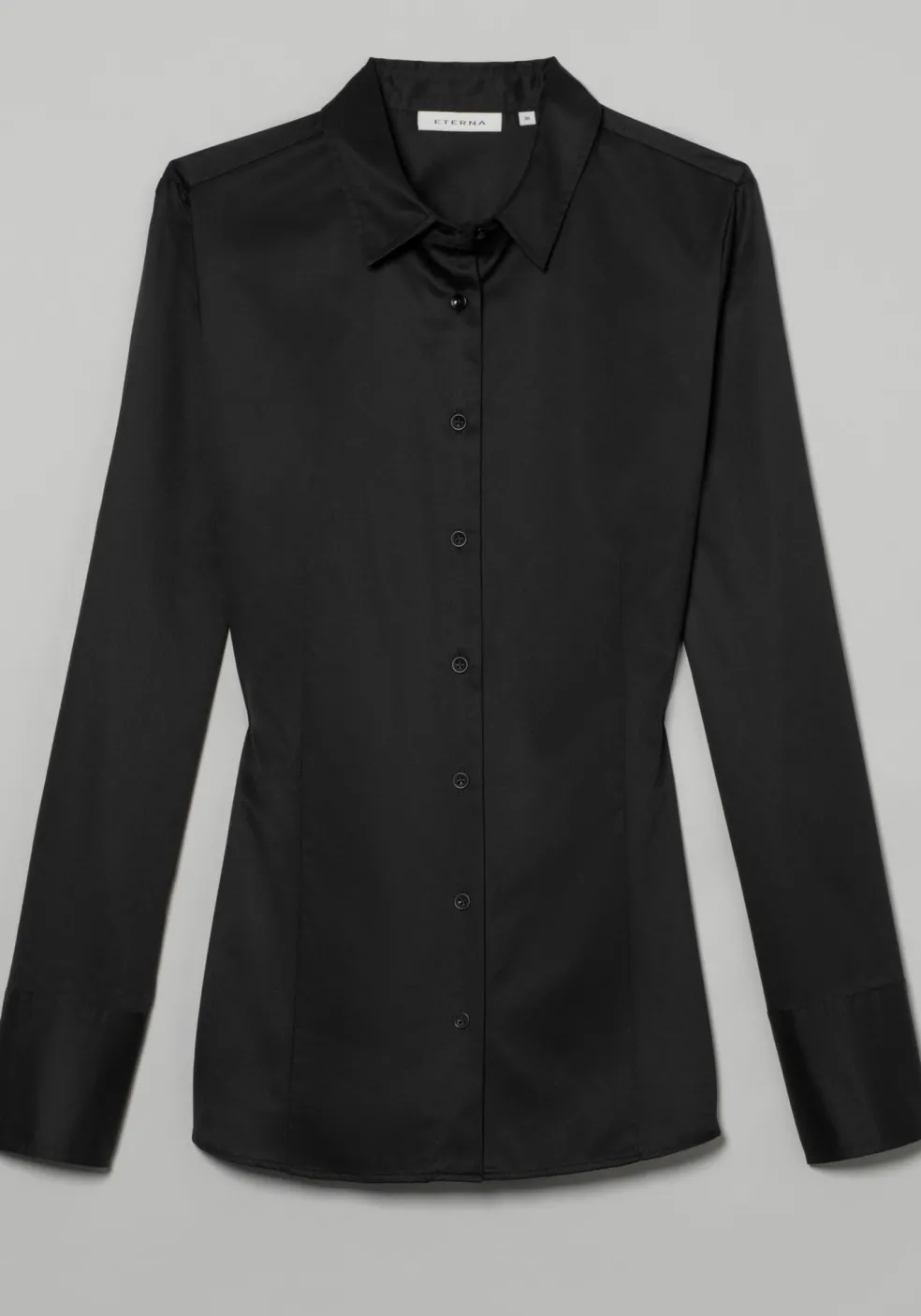 ETERNA dames blouse modern classic, zwart