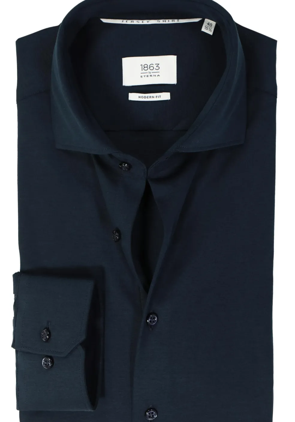 ETERNA modern fit overhemd, jersey heren overhemd, donkerblauw