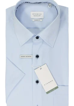 ETERNA modern fit overhemd korte mouw, Oxford, lichtblauw