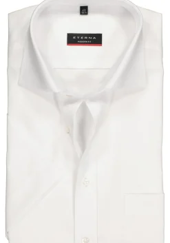ETERNA modern fit overhemd, korte mouw, poplin heren overhemd, wit