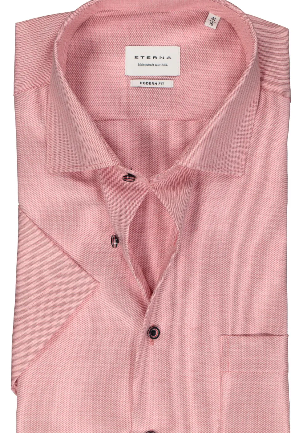 ETERNA modern fit overhemd korte mouw, twill, roze