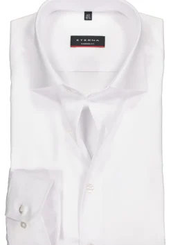 ETERNA modern fit overhemd, mouwlengte 72 cm, niet doorschijnend twill heren overhemd, wit