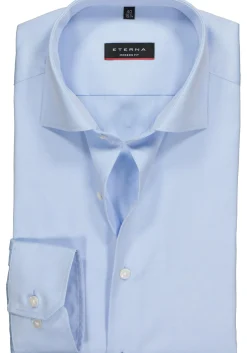 ETERNA modern fit overhemd, mouwlengte 72 cm, niet doorschijnend twill heren overhemd, lichtblauw