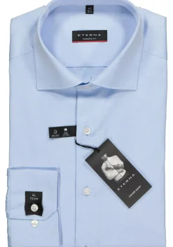 ETERNA modern fit overhemd, mouwlengte 72 cm, niet doorschijnend twill heren overhemd, lichtblauw