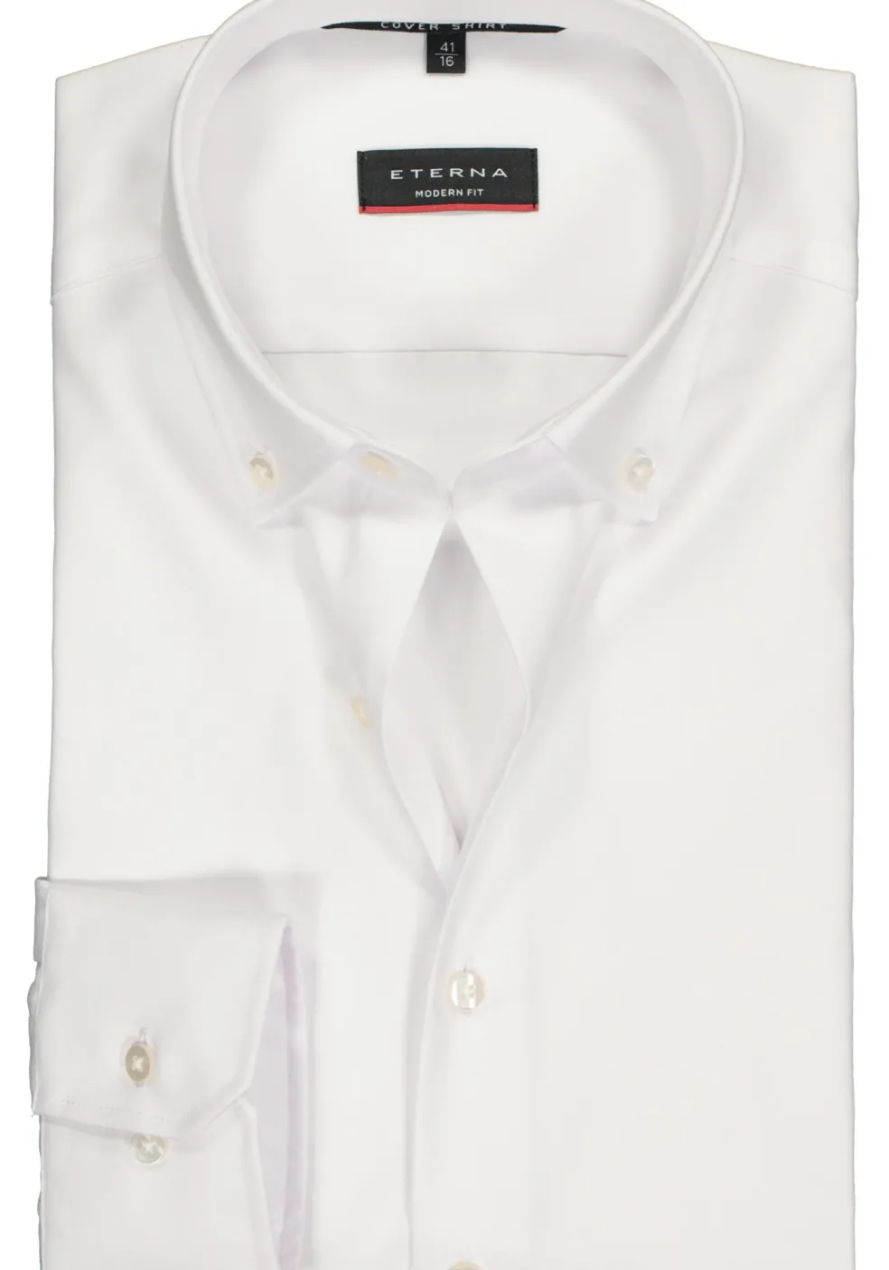 ETERNA modern fit overhemd, niet doorschijnend twill heren overhemd, wit