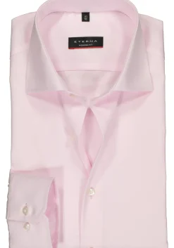 ETERNA modern fit overhemd, niet doorschijnend twill heren overhemd, licht roze