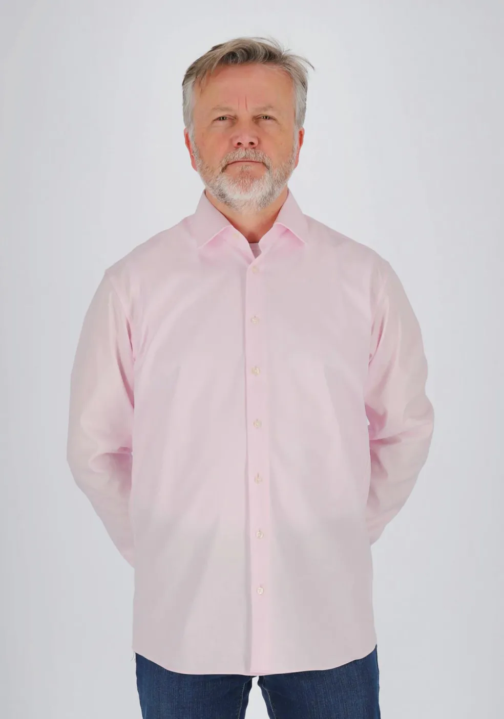 ETERNA modern fit overhemd, niet doorschijnend twill heren overhemd, licht roze
