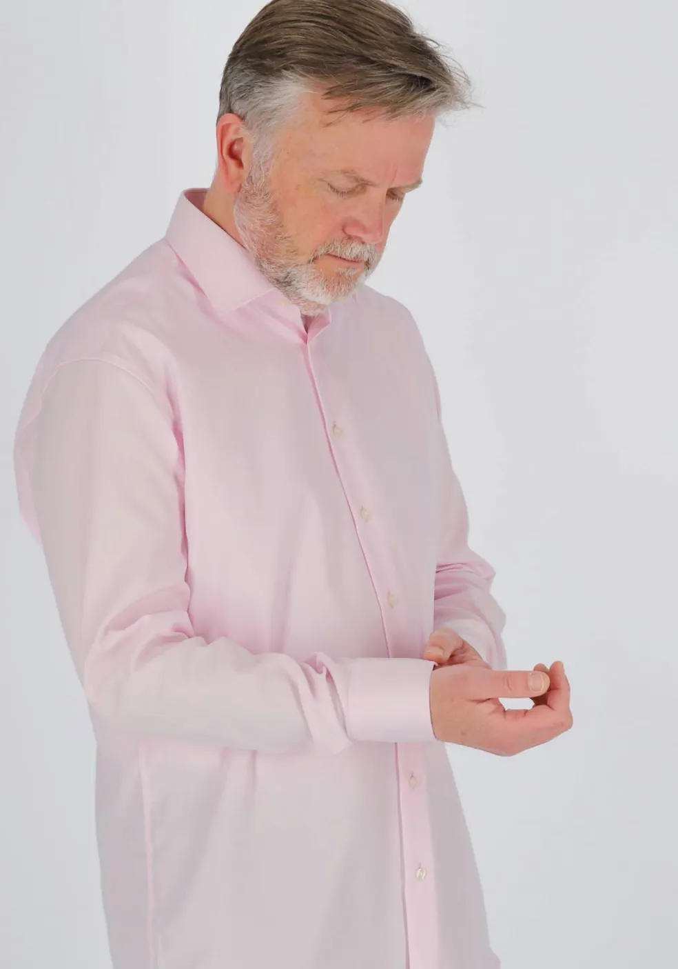 ETERNA modern fit overhemd, niet doorschijnend twill heren overhemd, licht roze