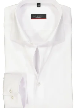 ETERNA modern fit overhemd, niet doorschijnend twill heren overhemd, wit