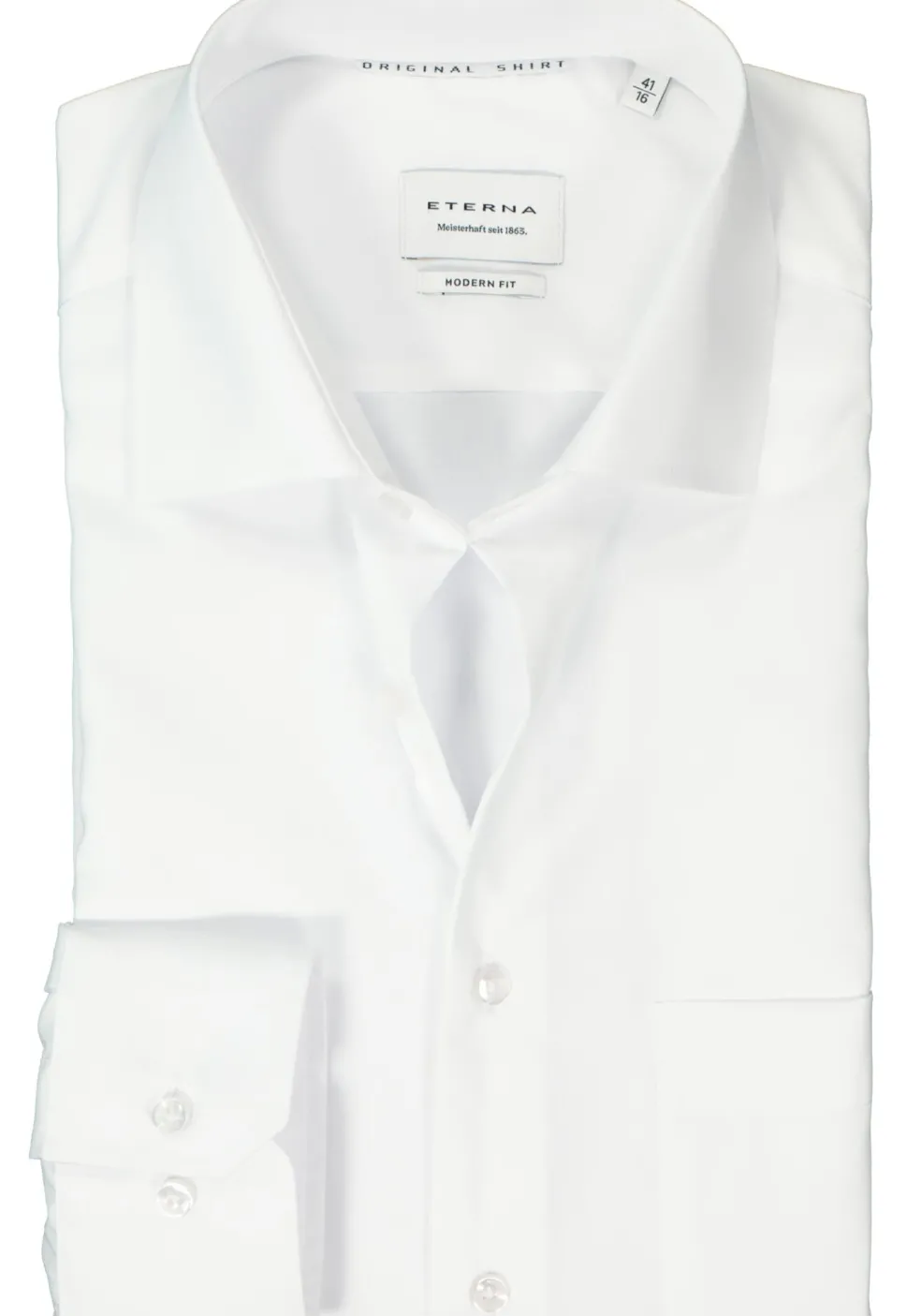 ETERNA modern fit overhemd, popeline, wit