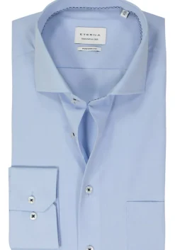 ETERNA modern fit overhemd, popeline, lichtblauw