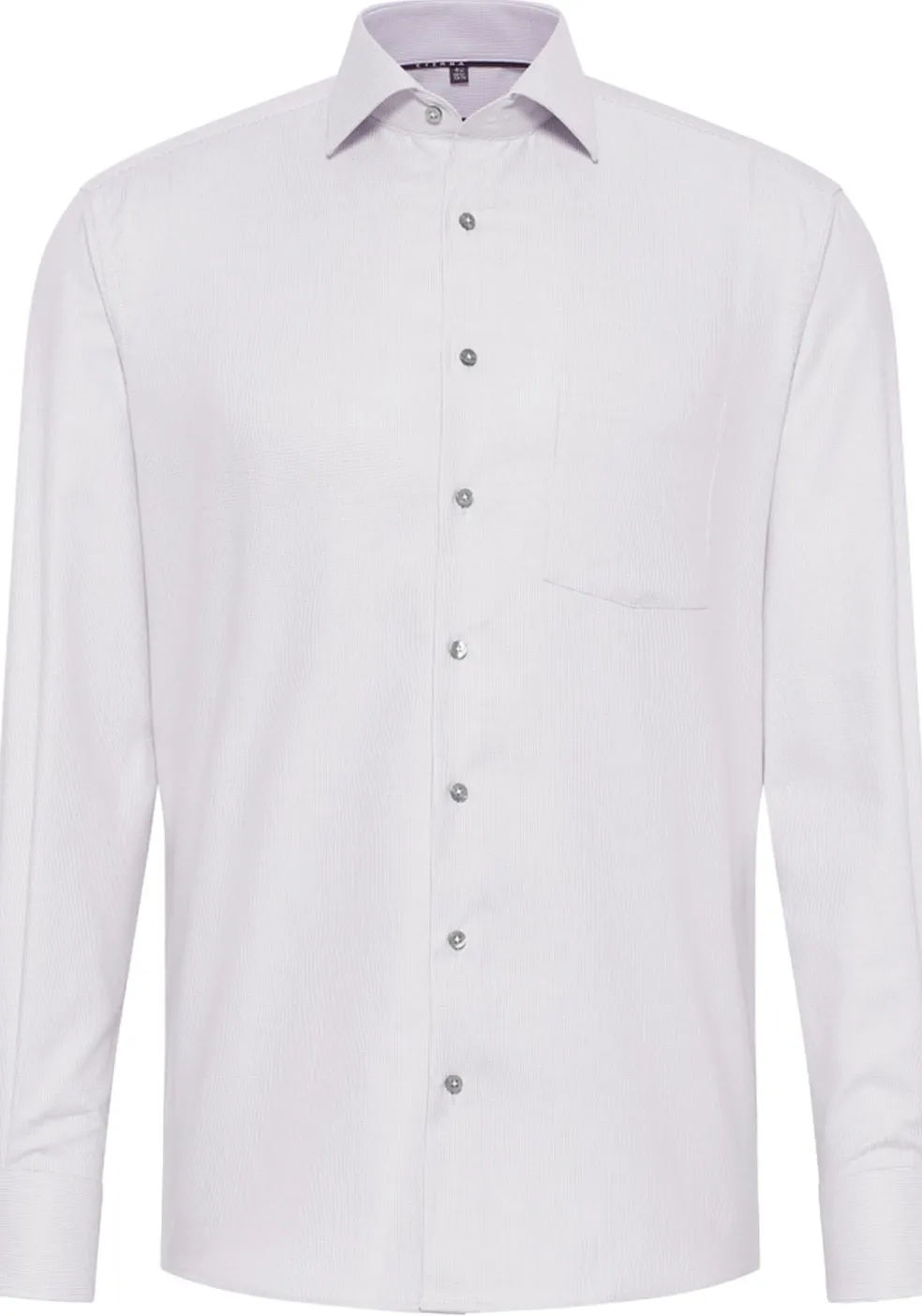 ETERNA modern fit overhemd, structuur, grijs