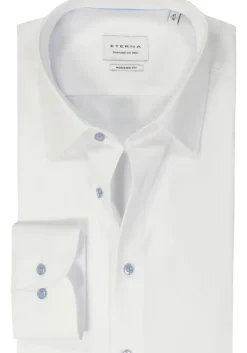 ETERNA modern fit overhemd, twill, wit
