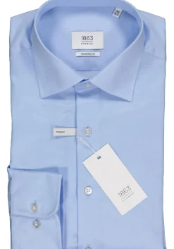 ETERNA 1863 modern fit premium overhemd, 2-ply twill heren overhemd, lichtblauw