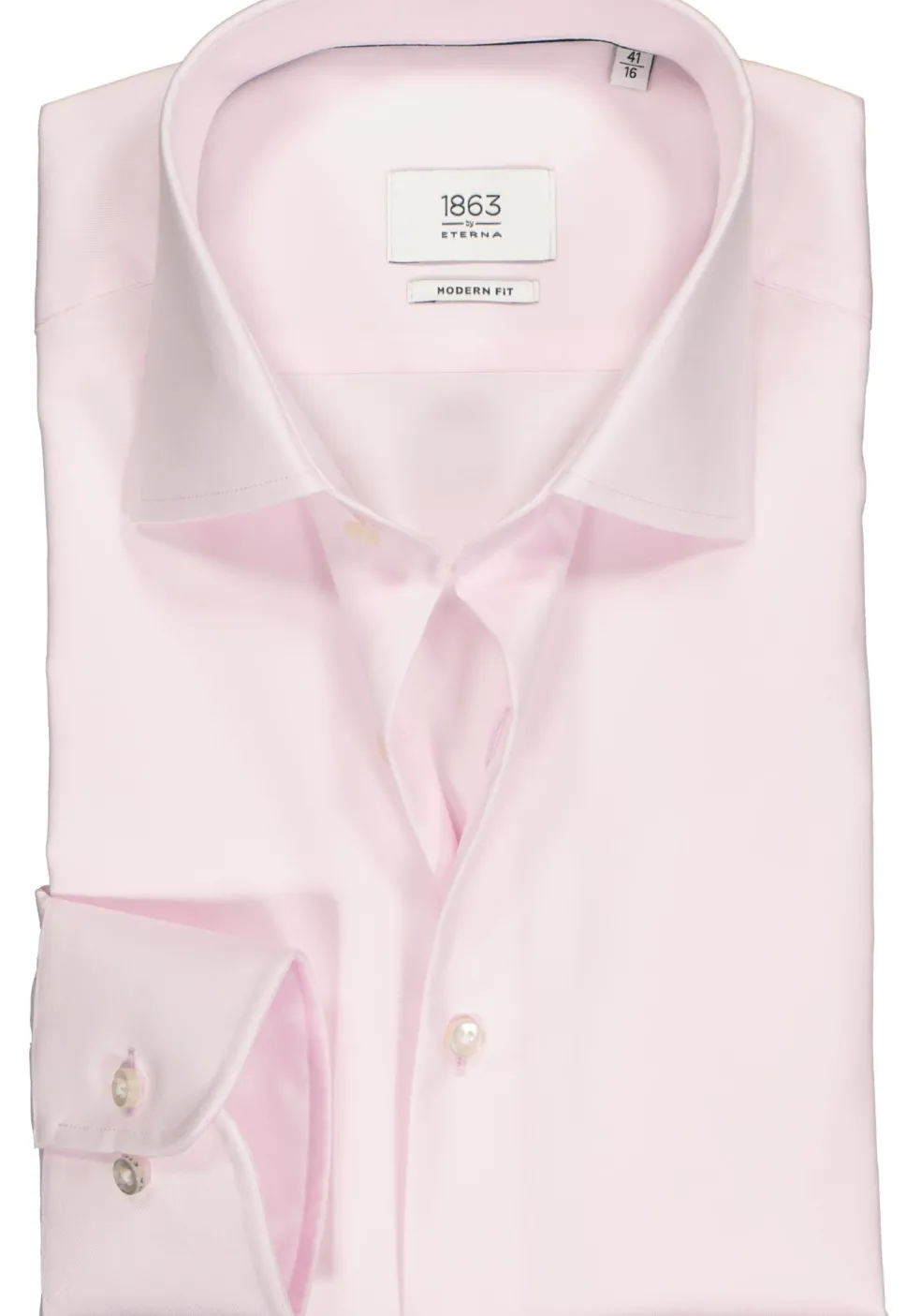ETERNA 1863 modern fit premium overhemd, 2-ply twill heren overhemd, roze