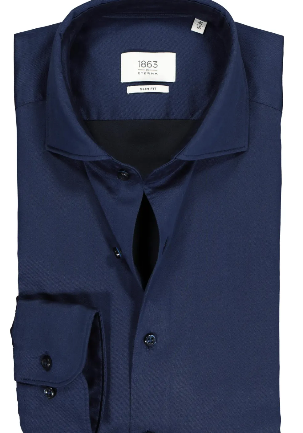 ETERNA 1863 slim fit casual Soft tailoring overhemd, twill heren overhemd, donkerblauw