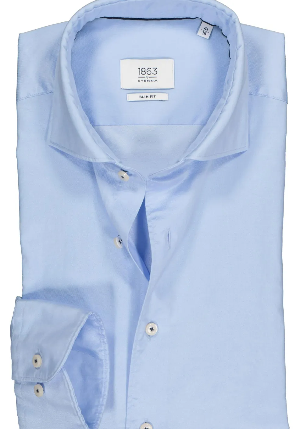 ETERNA 1863 slim fit casual Soft tailoring overhemd, twill heren overhemd, lichtblauw
