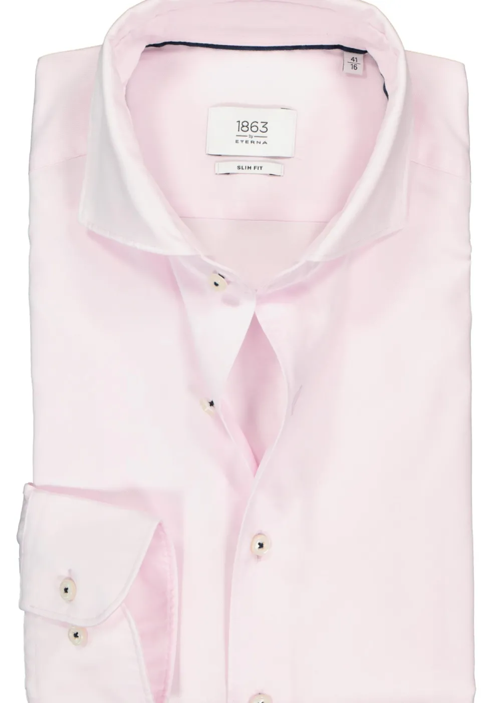 ETERNA 1863 slim fit casual Soft tailoring overhemd, twill heren overhemd, roze