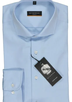 ETERNA slim fit overhemd, niet doorschijnend twill, lichtblauw
